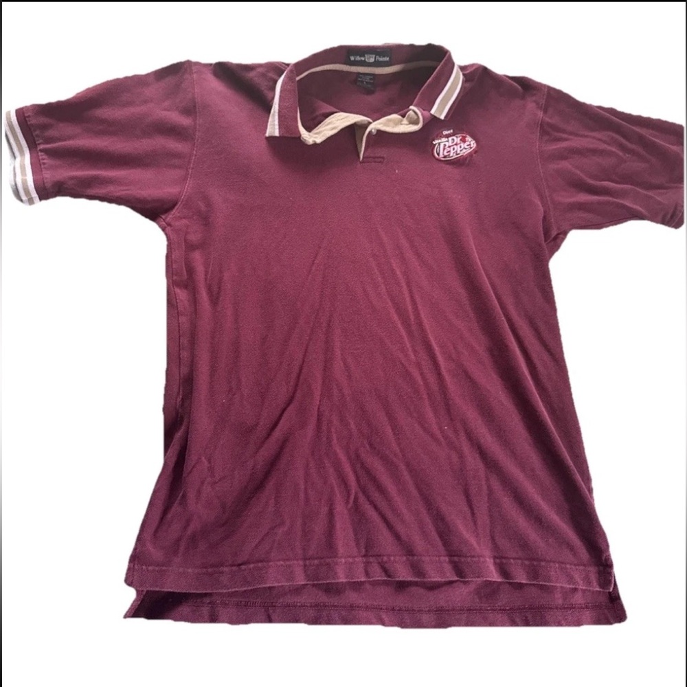 Men’s Diet Cherry Vanilla Dr. Pepper Polo Short Sleeve Shirt Willow Pointe